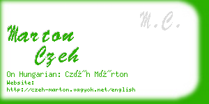 marton czeh business card